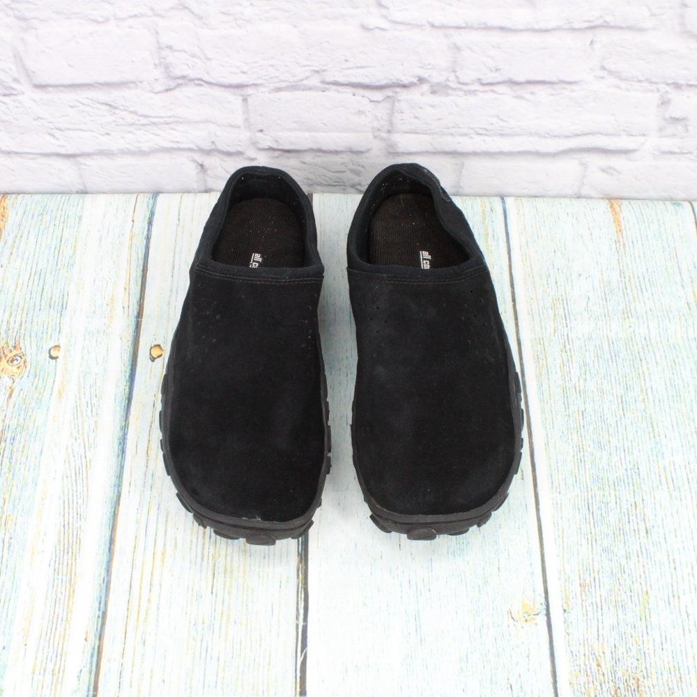 *Unbranded Black Suede Slip On Loafers Clogs Casual Shoes Size 10 - Picture 5 of 9